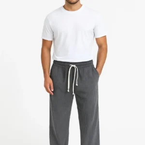 Erkek Fitilli Kadife Cepli Buggy Pantolon Oversize Rahat Kalıp - Füme