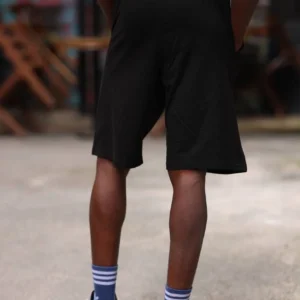 Alternative view of Erkek İki İplik Cepli Şort - Siyah