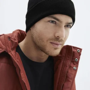 Erkek Katlamalı Basic Bere - Siyah