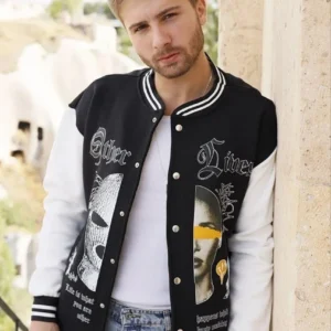 Alternative view of Erkek Oversize Kolej Ceket - Siyah