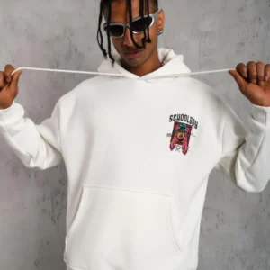 Alternative view of Erkek SCHOOL BOY Baskılı Kapüşonlu Sweat - Beyaz