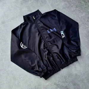 Alternative view of Fermuarlı Dijital Baskılı Rüzgarlık - Siyah