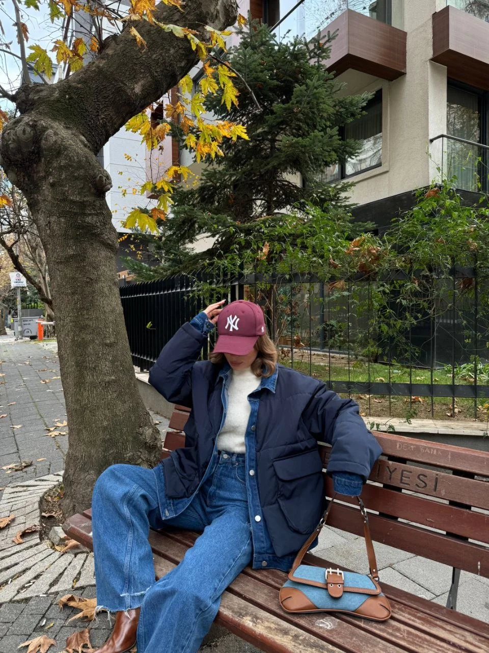 Jeans Detaylı Cıtcıtlı CEKET - Lacivert - Görsel 7