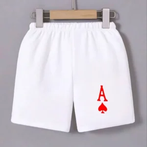 Kadın Beli Lastikli Baskılı Mini Şort - Beyaz