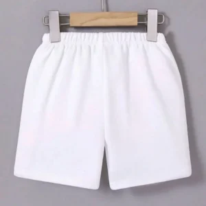 Alternative view of Kadın Beli Lastikli Mini Düz Şort - Beyaz