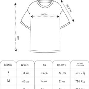 Alternative view of Kadın Bisiklet Yaka Baskılı Oversize T-Shirt - Siyah