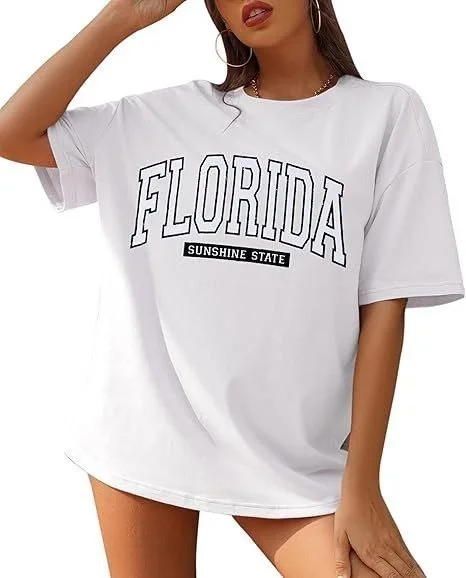 Kadın Bisiklet Yaka Baskılı T-shirt - Beyaz - Görsel 4