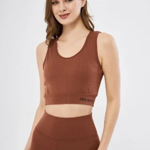 Alternative view of Kadın Fitilli Baskılı Crop - Kahve