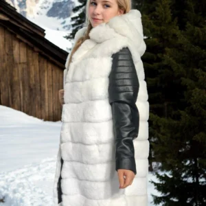 Alternative view of Kadın Hakiki Deri ve Suni Kürk - Beyaz