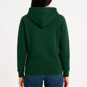 Alternative view of Kadın Üç İplik Kapüşonlu Kanguru Cepli Sweatshirt hoodie - Haki