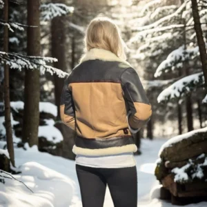 Alternative view of Kadın Uzun Kollu Yakalı Hakiki Kürk - Kahve