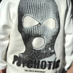 Alternative view of Kışlık Bisiklet Yaka Baskılı SweatShirt - Beyaz