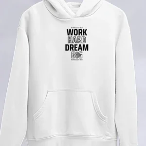 Kışlık Üç İplik Kapüşonlu SweatShirt - Beyaz