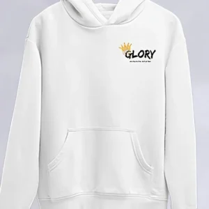 Kışlık Üç İplik Kapüşonlu SweatShirt - Beyaz