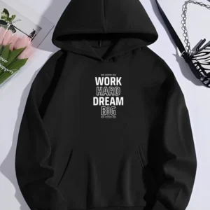 Kışlık Üç İplik Kapüşonlu SweatShirt - Siyah