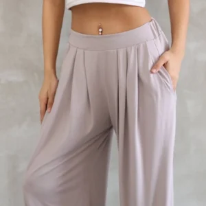 Alternative view of Osy Modal Yumuşak Dokulu Kadın Kumaş Boru Paça Salaş Eşofman - Bej