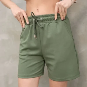 Alternative view of Osy Modal Yumuşak dokulu Kumaş Kadın Kısa Şort - Haki