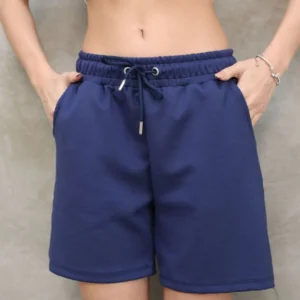 Osy Modal Yumuşak dokulu Kumaş Kadın Kısa Şort - Mavi