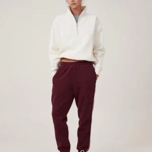 Alternative view of Oversize Yarım Farmuarlı Yakalı Basic SweatShirt - Beyaz