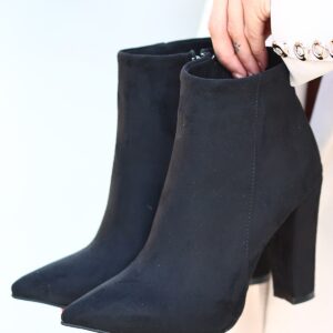 Alternative view of Loora Siyah Süet Topuklu Bot