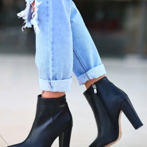 Alternative view of Loora Siyah Cilt Topuklu Bot