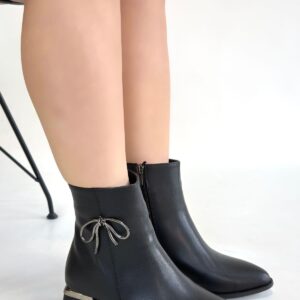 Alternative view of Harly Siyah Cilt Topuklu Bot