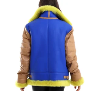 Alternative view of Kadın Koyun Derisi Pilot Hakiki Kürk - Sarı