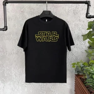 Star Wars Baskılı Çocuk T-Shirt - Siyah