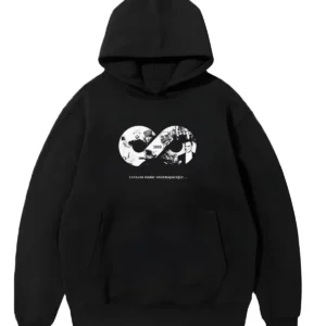 Alternative view of Üç İplik kapüşonlu 10 Kasıma Özel SweatShirt - Siyah