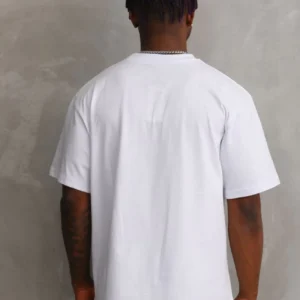 Alternative view of Unisex Baskılı Oversize T-Shirt - Beyaz