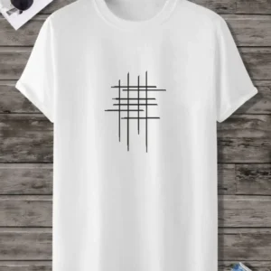 Unisex Baskılı Oversize T-Shirt - Beyaz