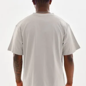 Alternative view of Unisex Baskılı Oversize T-Shirt - Gri