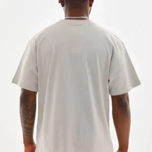 Alternative view of Unisex Baskılı Oversize T-Shirt - Gri