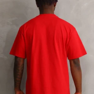 Alternative view of Unisex Baskılı Oversize T-Shirt - Kırmızı