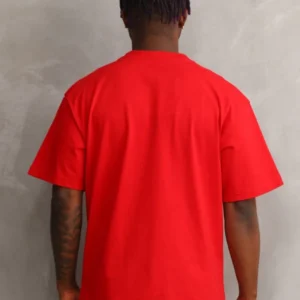 Alternative view of Unisex Baskılı Oversize T-Shirt - Kırmızı