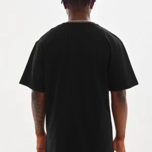 Alternative view of Unisex Baskılı Oversize T-Shirt - Siyah