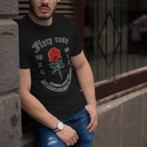 Erkek Bisiklet Yaka Baskılı Oversize T-Shirt - Siyah