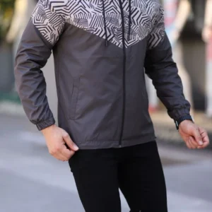 Alternative view of Unisex Kapüşonlu İçi Astarlı Yağmurluk - Kahve