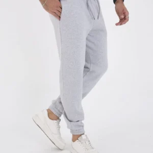 Alternative view of Unisex Kışlık Üç İplik Lastikli Eşofman Pantolon - Gri