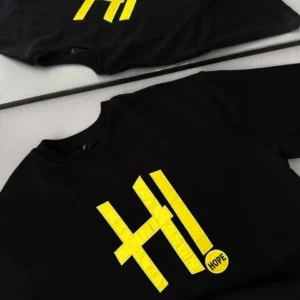 Alternative view of Unisex Nakış İşlemeli T-Shirt - Siyah