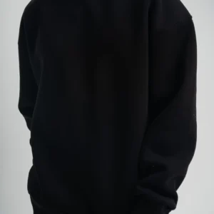 Uzun Kol Bisiklet Yaka Basic SweatShirt - Siyah