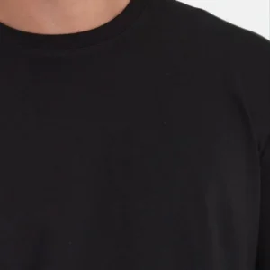Alternative view of Erkek 24/1 Düz A Kalite Oversize T-shirt - Siyah