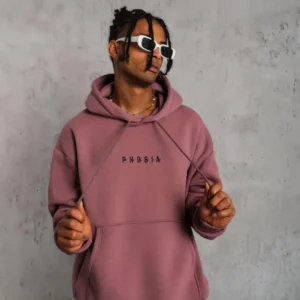 Alternative view of Erkek Astronot Baskılı Kapüşonlu Sweat - Gül Kurusu