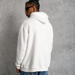 Alternative view of Erkek DANKES Baskılı Kapüşonlu Sweat - Beyaz