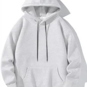 Alternative view of Kadın Uzun Kol Kapşonlu Basic Sweatshirt hoodie - Gri