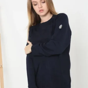 Kadın Biskilet Yaka Kolu Armalı - Lacivert