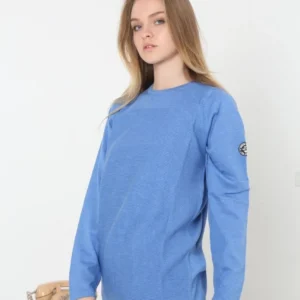 Alternative view of Kadın Biskilet Yaka Kolu Armalı - Mavi