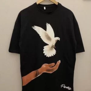 Alternative view of Kadın Dijital Baskılı T-Shirt - Siyah