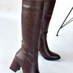 Alternative view of Morena Acı Kahve Cilt Topuklu Çizme