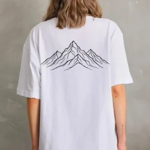 Kadın Nihilist Penguen Özel Tasarım Oversize Bisiklet Yaka Tişört - Beyaz